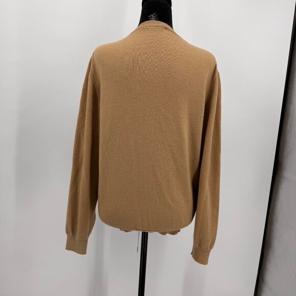 Marco Fiori‎ Wool Argyle Sweater Mens XL Beige Green Italy Dark Academia Preppy - Picture 5 of 5